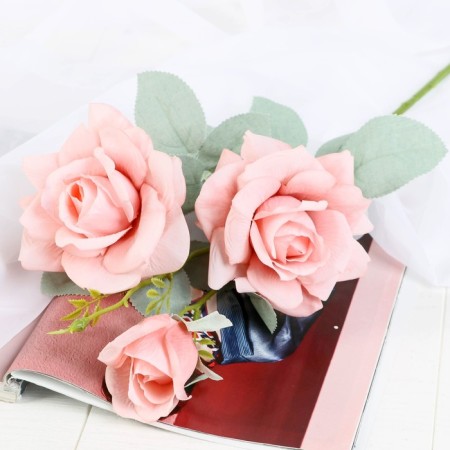Artificial flowers "Rosa Terition" 12x60 cm, pink