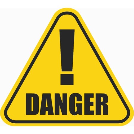 Decorative sign (poster) "danger" 30x27 cm, plastic