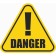 Decorative sign (poster) "danger" 30x27 cm, plastic