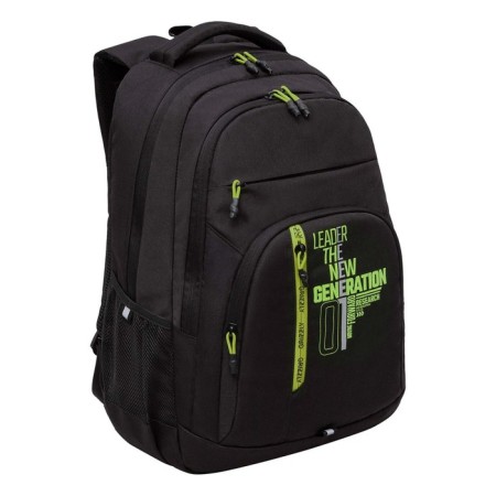 Youth backpack 47 x 32 x 17 cm, Grizzly, ergonomic back, laptop department, black