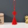 Suspension textiles, plastic "Knot of happiness and infinity" red 8.5 cm