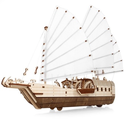 A prefabricated model of wood “Ship with sails. Junk"-20