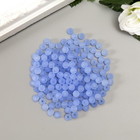 A set of matte beads "Astra" 6 mm, 20 g, blue