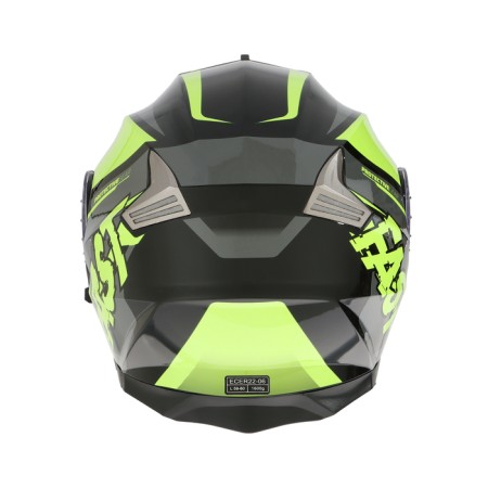 Modular helmet with two visors, size L (59-60), model-BLD-160E, black and yellow-9