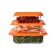 Set of glass containers, orange color, 3 pcs.