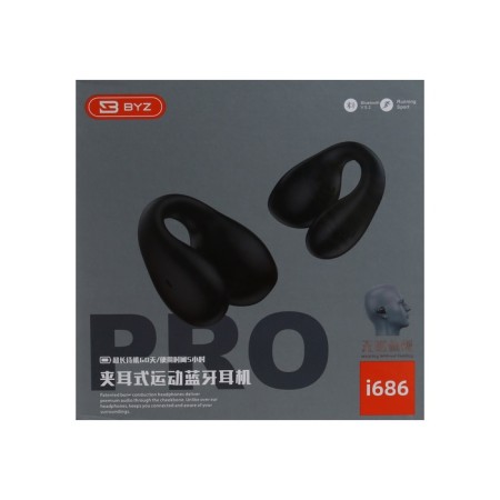 Nauschiks byz i686, wireless, inserts, microphone, Tue 5.2, 30/200 mAh, black-5