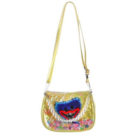 Children's bag on the valve, 6x12x16 cm, adjustable belt, yellow mix-1