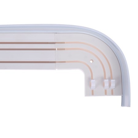 Three -cereal cornice "Ultracompact. Classic ", 300 cm, with a decorative bar 7 cm, the color is blond oak-1