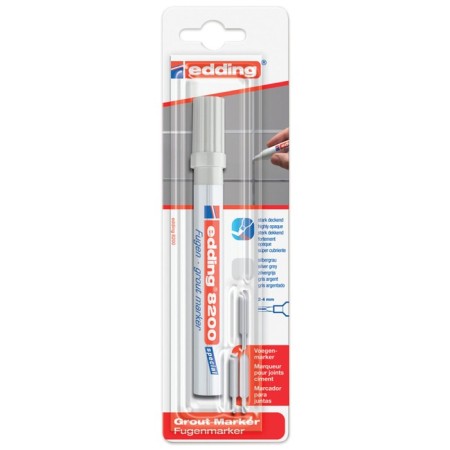 Edding 151281 marker, for grouting tile joints, silver -gray, line width 2 - 4 mm-1