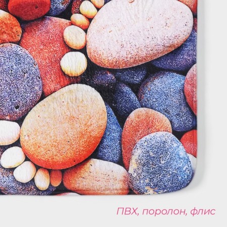 Bath and toilet rug of Dolyan "Stones Traces", 40 × 60 cm-2