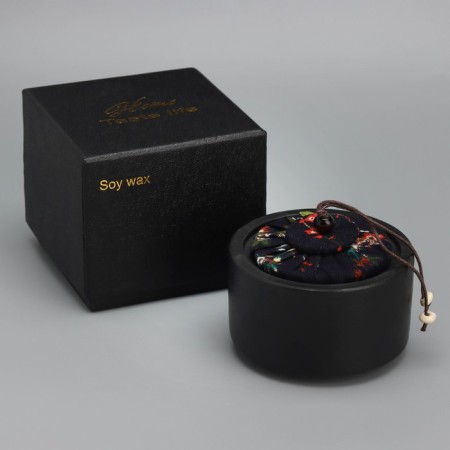 Aromatic candle "Soy Wax", passion, black, 9x9 cm-2