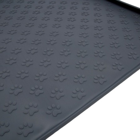 Silicone rug for a bowl with texture, 48 x 30 cm, dark gray-3