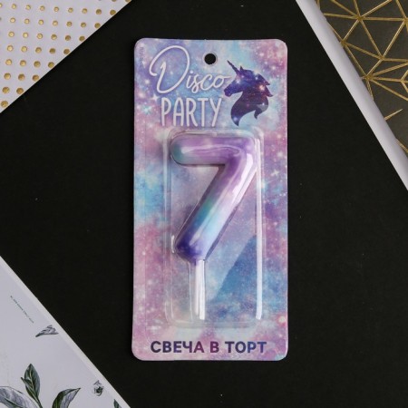 Candle for the cake, number "7", 5.5 x 8 cm.-4