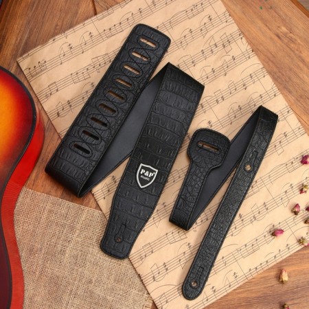 Belon Music Life belt, leather, length 150 cm, alligator