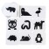 Black and white pictures for newborn "Animals", 40 pictures, 0+