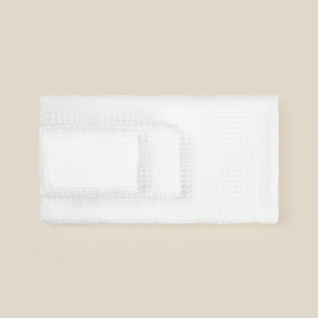 Waffle towel SL Home: Chess "Blanc de Blanc" 90x150 cm, 100% cotton, 350 g/m2-4