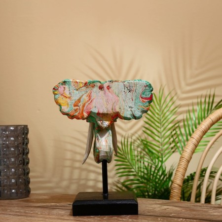 Souvenir "Elephant Head" on a stand, Albezia 30 cm-3