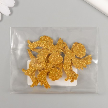 Decor "Angel" gold 4.5 cm (set 6 pcs)-3
