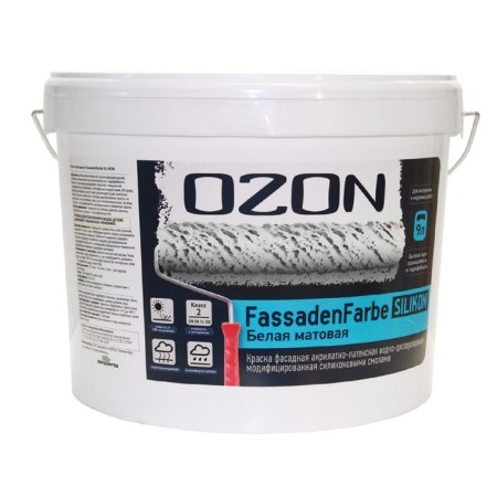 Facade paint Ozon FassadenFarbe Silikon VD-AC 115AM Acrylic, Base A 2.7 L (4.2 kg)