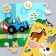 Magnetic game "Developing", Blue Tractor
