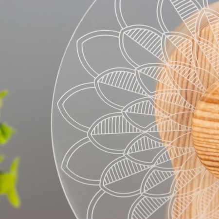 The touch of the touch "pattern" LED is spinning 6W USB 15x4x16 cm Risalux-4