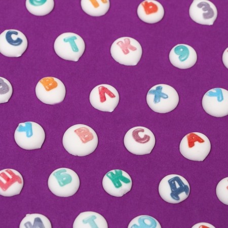 Sugar mini-medalons letters, 65g