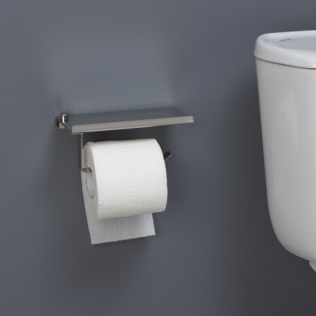 Toilet paper holder, with a shelf for a phone-6