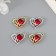 Decor for creativity metal, rhinestones "Heart in binding" MIX 2.7x2.2 cm