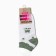 Women's socks shortened "cubs", white/olive color, river 23-25