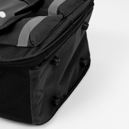 A backpack for carrying animals with a viewing window, black-4