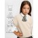 Vest for girl knit, height 122 cm, milk color