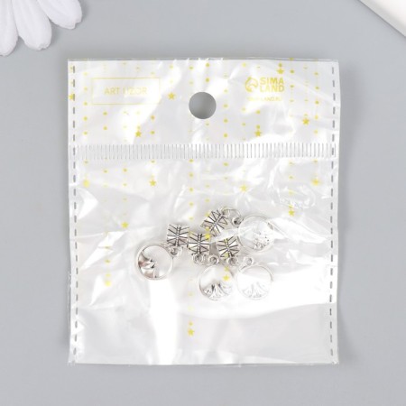 Bale with a suspension metal for the creativity of "mountain" silver 2.4x1.2 cm-3