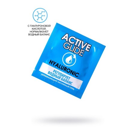Moisturizing intimate gel Active Glide Hyaluronic, 3 g, 20 pcs