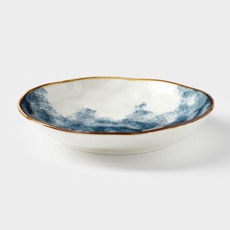 Poramic deep "Sea", 400 ml, d = 20 cm, blue color