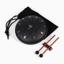 Musical instrument glucophone, black, 11 petals, 17 x 8 cm