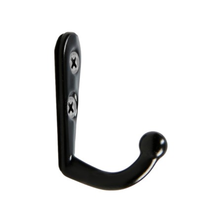 Hook furniture tundra TKO001, one -rod, black, 50 pcs