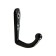 Hook furniture tundra TKO001, one -rod, black, 50 pcs