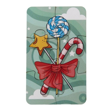 Puzzle 3 pictures "Sweets", 18 details, size - 8 × 13 cm-3