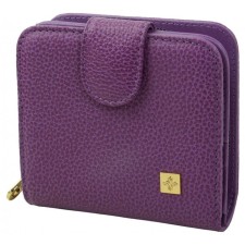 Purpur zipper purse, matte leather, purple color