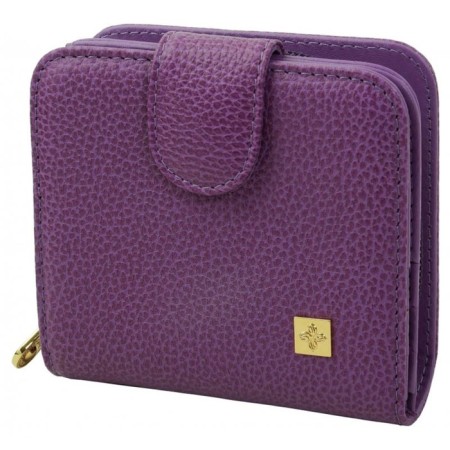 Purpur zipper purse, matte leather, purple color