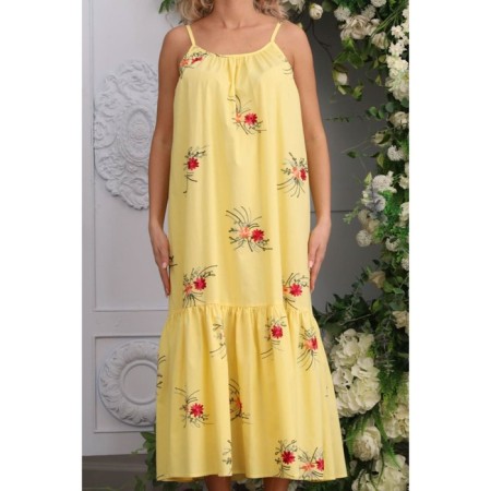 Women's dress, size 50, yellow color-7