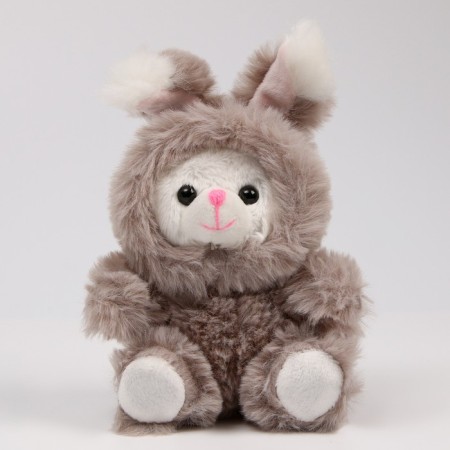 Soft toy "Bunny", color gray color-3
