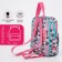 Baby backpack on lightning, external pocket, pink color