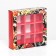 Box for 9 sweets with a shell, "flowers" 13.8 x 13.8 x 3.8