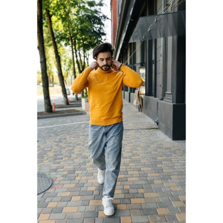 Jumper male ise, size 54, yellow color-9