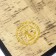 Safe-book wood to the leatherette "Golden petals on black" 21x13x5 cm