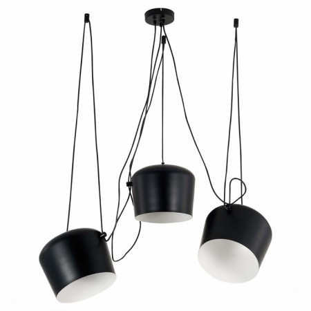 Suspended EVOLUCE lamp. Sle120643-03. TRIESTE. 3x40 watts, e27, 200 cm, black color-3