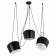 Suspended EVOLUCE lamp. Sle120643-03. TRIESTE. 3x40 watts, e27, 200 cm, black color