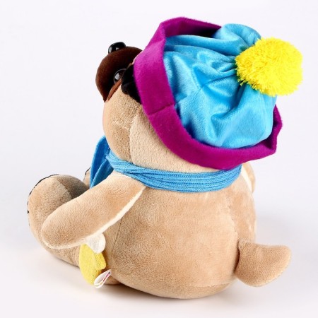 Soft toy "Bonya", in a hat and scarf-2