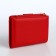 Women's wallet on the button, red color